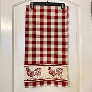 New Park B. Smith Window Curtain Rooster Chicken Checked Curtain